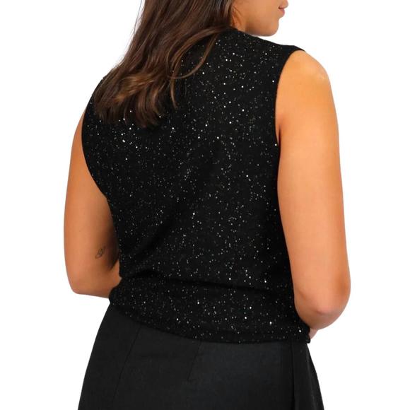 NEW AUTUMN CASHMERE sequin blouson muscle tank in cosmos - Picture 3 of 3